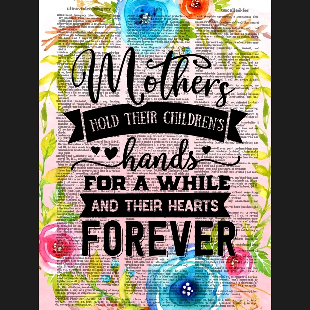 Mothers Quote In Pink Dictionary Art Print